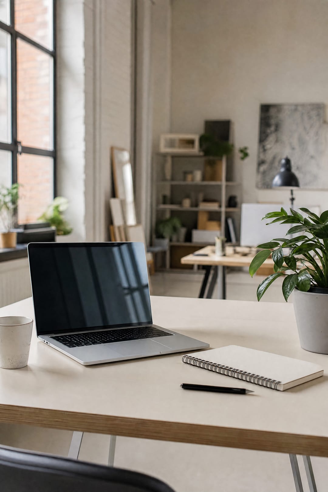Calm, tidy workspace with a laptop